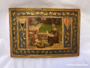 Arte: Pintura devocional óleo sobre tabla siglo XIX